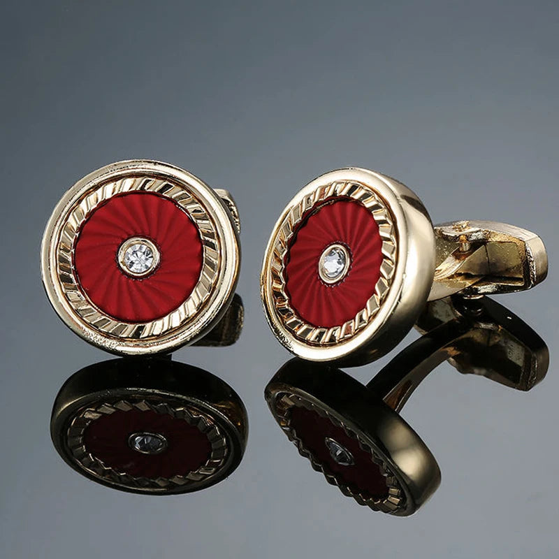 Designer Men's French Luxury Crystal Zircon Cufflink