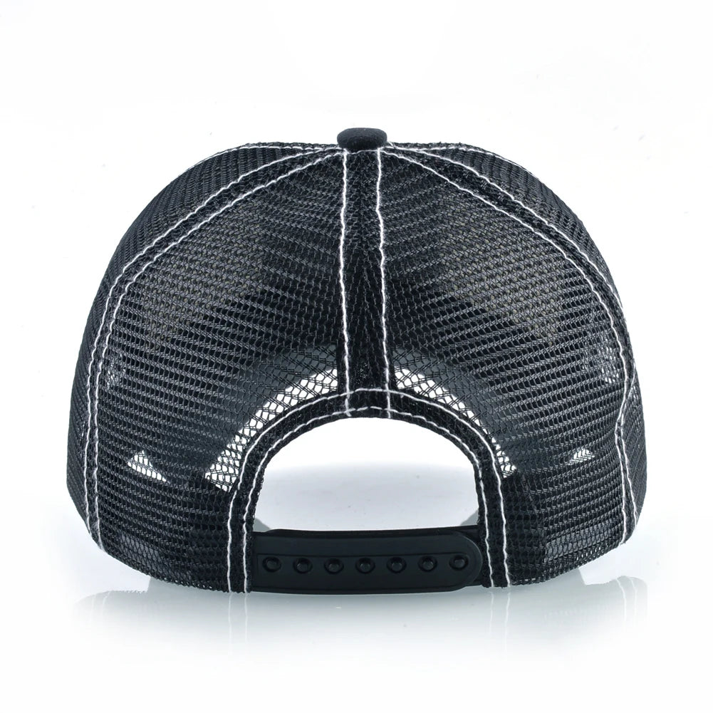 Trucker Caps With Panda Patch Breathable Mesh Snapback Baseball Cap