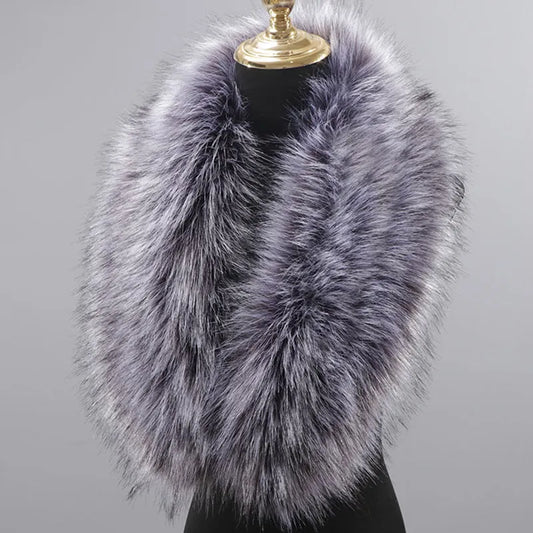 Faux Fox Fur Collar Trim For Hoods/Parkas/Coat Decor Scarves