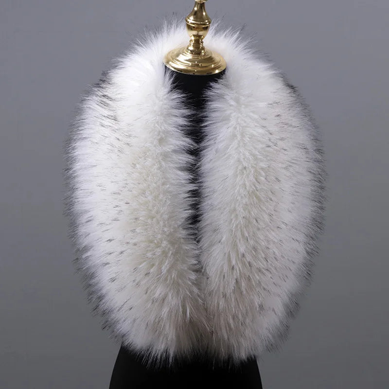 Faux Fox Fur Collar Trim For Hoods/Parkas/Coat Decor Scarves