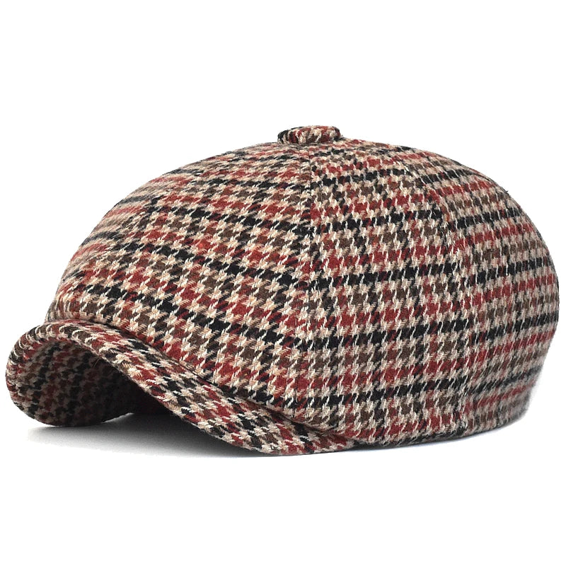 Vintage Plaid Newsboy Ivy Caps