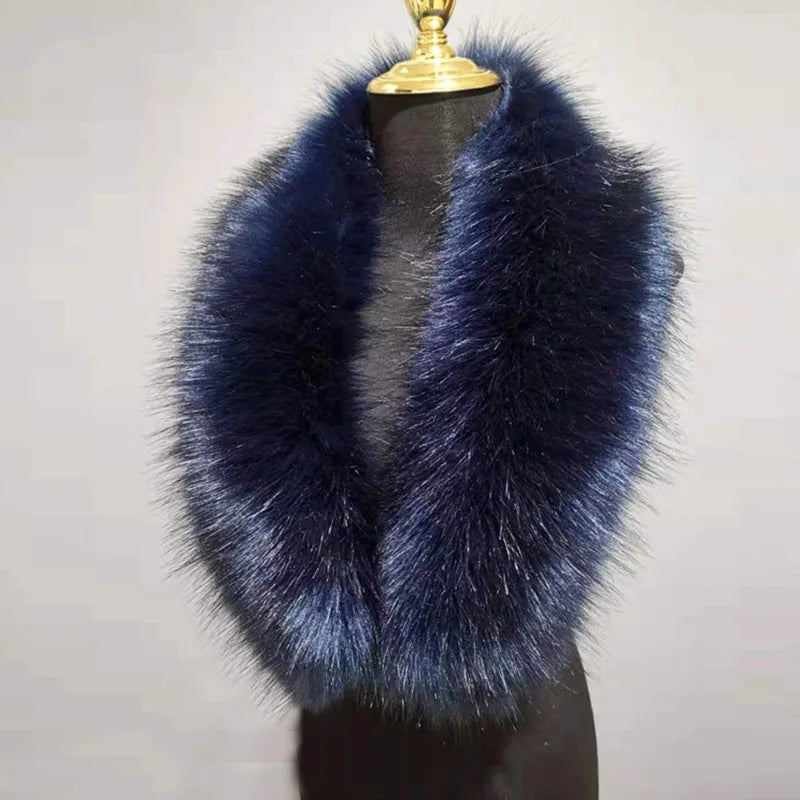 Faux Fox Fur Collar Trim For Hoods/Parkas/Coat Decor Scarves