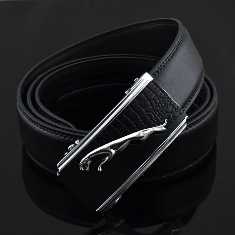 Men's High Quality Split Leather Belt With Fashion Automatic Buckle
