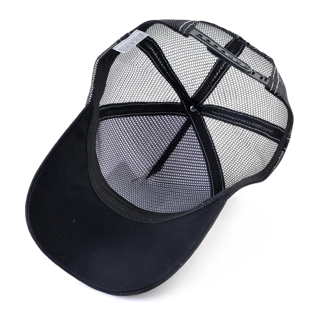Trucker Caps With Panda Patch Breathable Mesh Snapback Baseball Cap