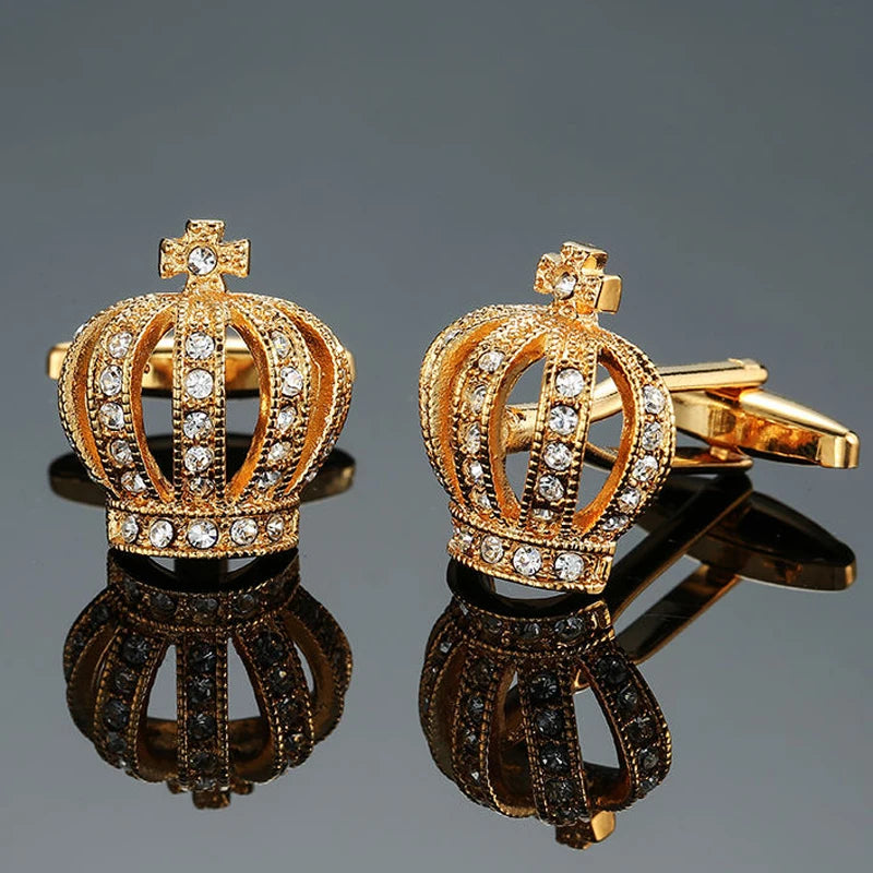 Designer Men's French Luxury Crystal Zircon Cufflink