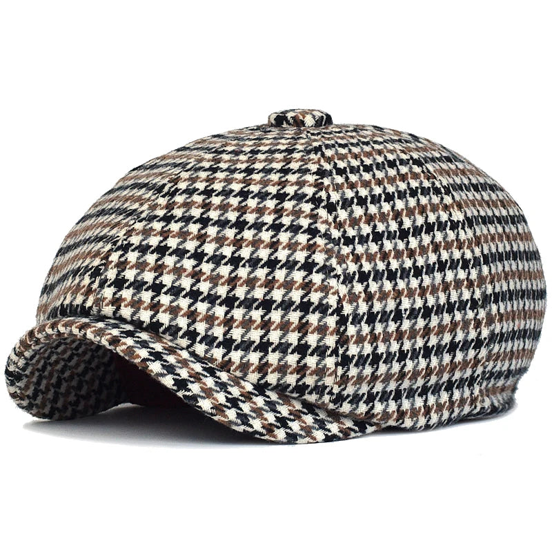Vintage Plaid Newsboy Ivy Caps