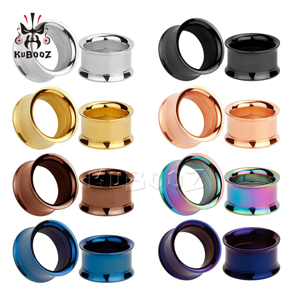 Stretch Stainless Steel Tunnel Ear Plugs 6-25mm