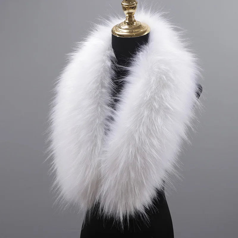 Faux Fox Fur Collar Trim For Hoods/Parkas/Coat Decor Scarves
