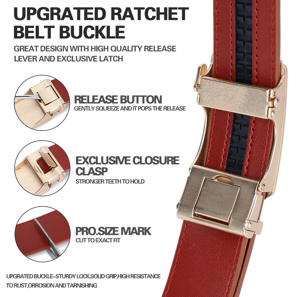 Mens High Quality Adjustable Fashion Belts With Automatic Buckle