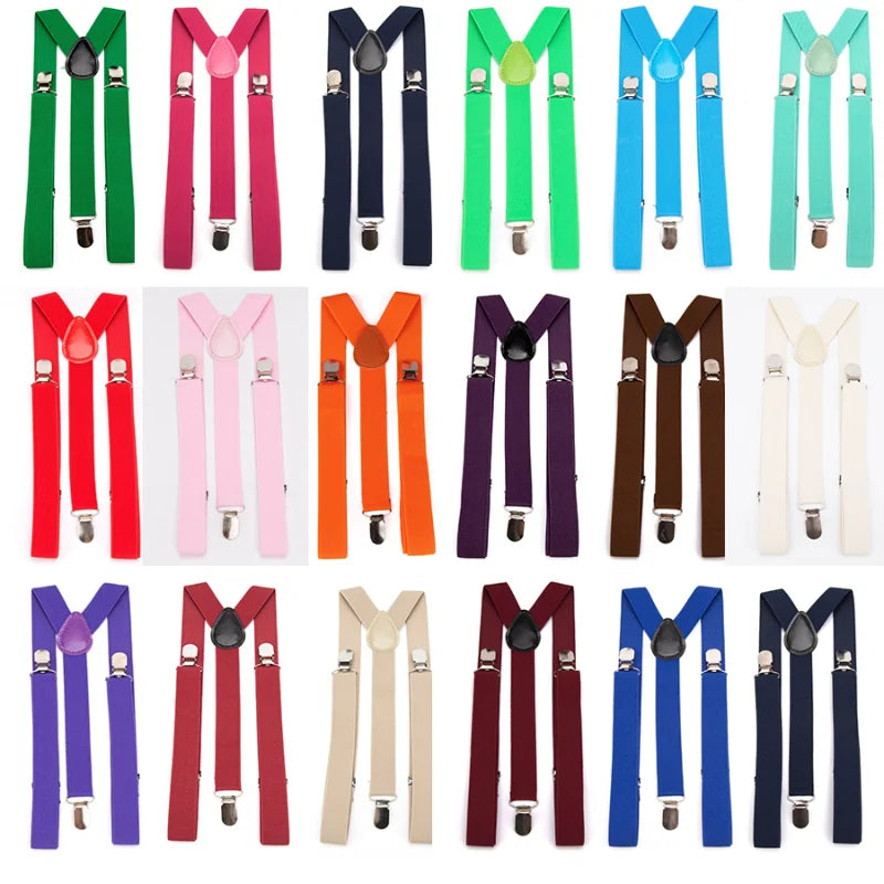 Suspender Bowtie Set Clip-on Buckle Strap Adjustable Elastic Y-Back Brace