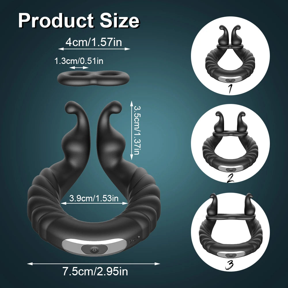 Vibrating Penis  Ring with 10 Vibration Modes