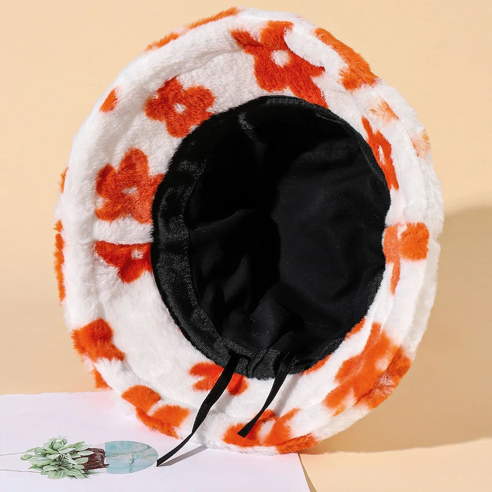 Flower Power Fluffy Bucket Fisherman Hat