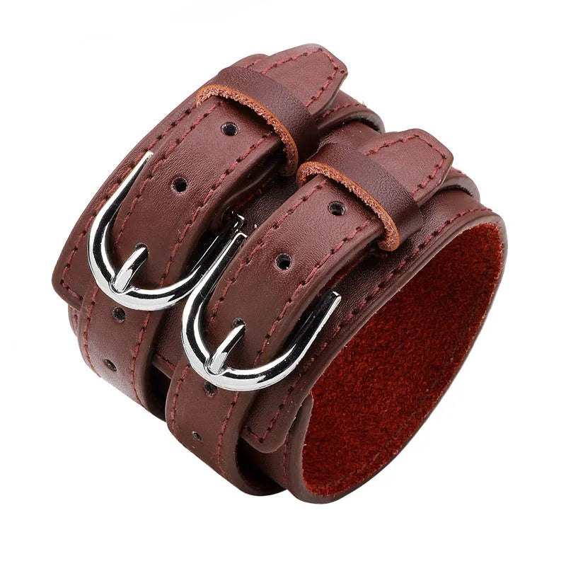 Vintage Male Genuine Leather Bracelet