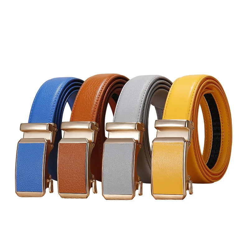 Mens High Fashion Solid Color Belts With Adjustable Belt Designer Automatic buckle