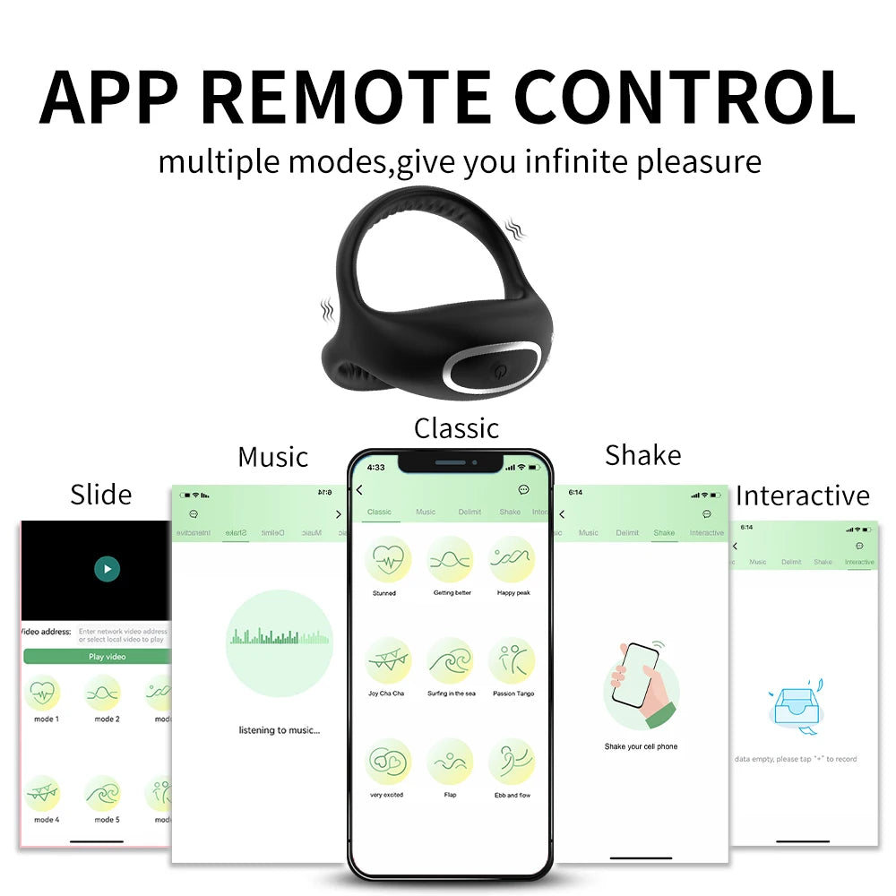 Wireless Control Vibrating Delay Ring