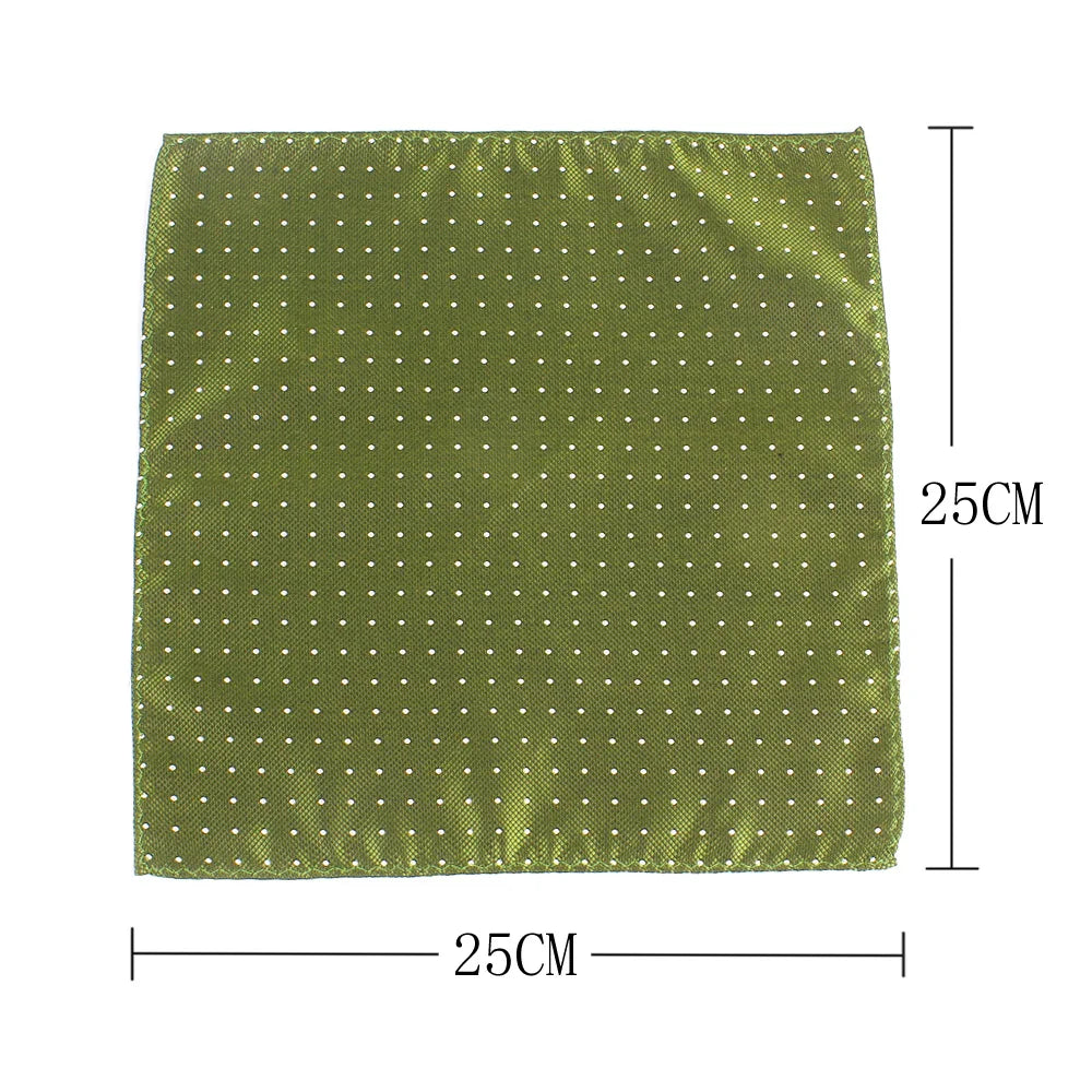 Men's Tie and Pocket Square Set Cravat Ascot Scrunch Polyester Soft Paisley Neck Tie Handkerchief Set