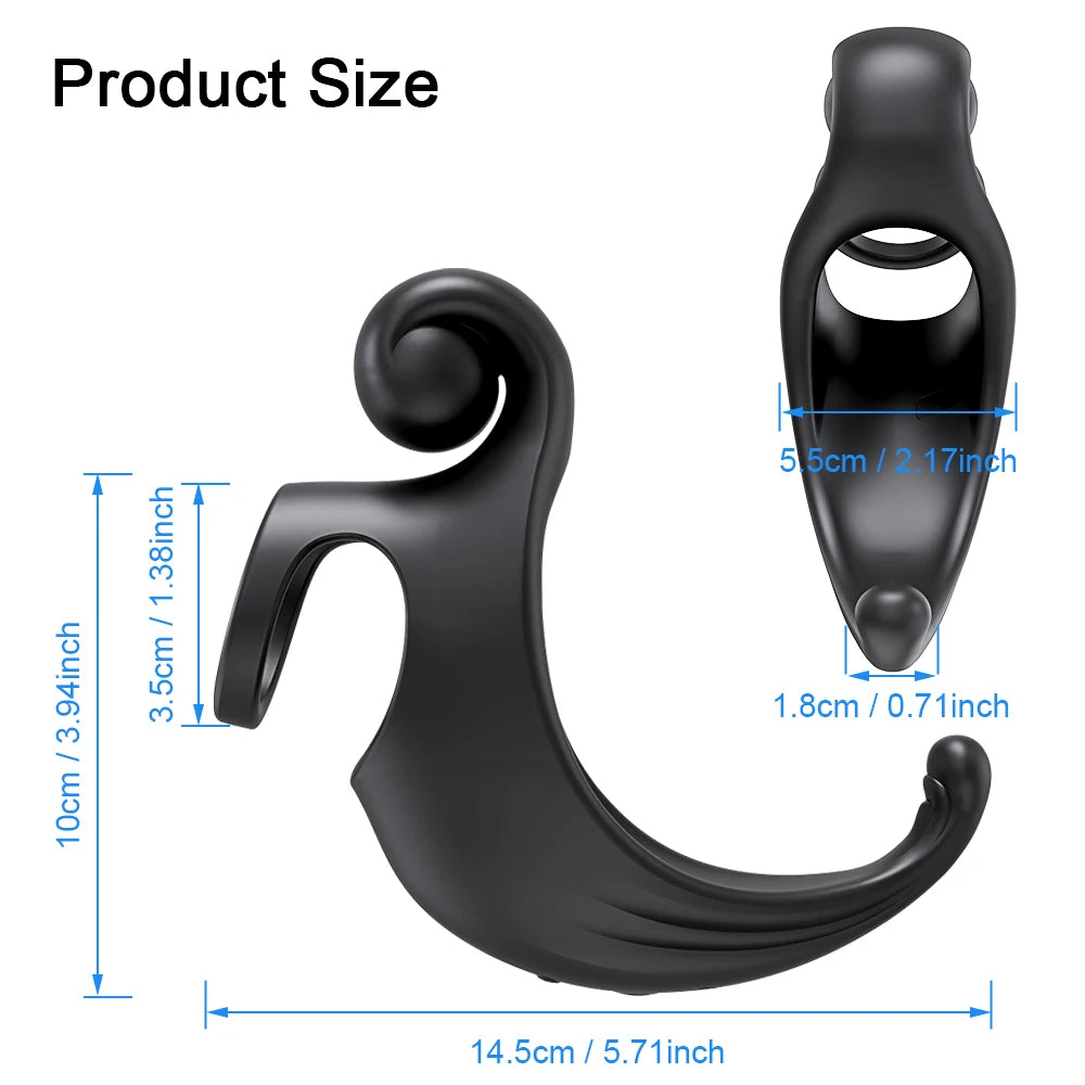 Vibrating Lock Ring With Remote Control Clitoris Stimulation