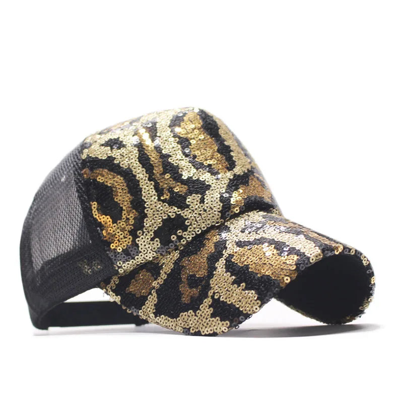 Snapback embroidered baseball caps sequins fashion