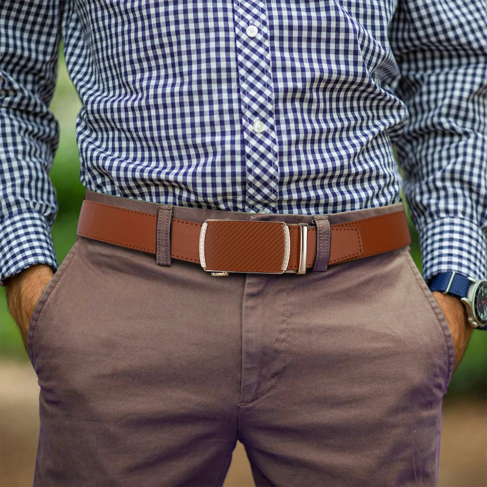 Mens High Quality Adjustable Fashion Belts With Automatic Buckle