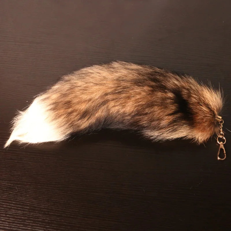 Wolf Fox Tail Fur Fashion Keychains Accessorie