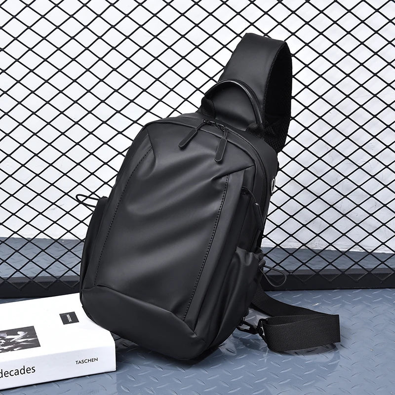 Fashion Male Leisure Chest Bags Waterproof Crossbody With Large Pockets Zipper