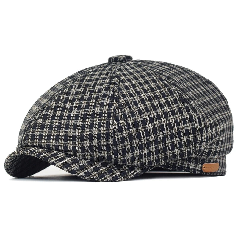 Vintage Plaid Newsboy Ivy Cap