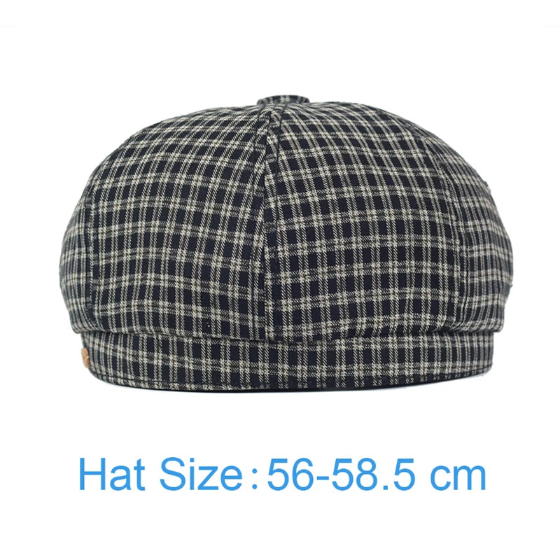 Vintage Plaid Newsboy Ivy Cap