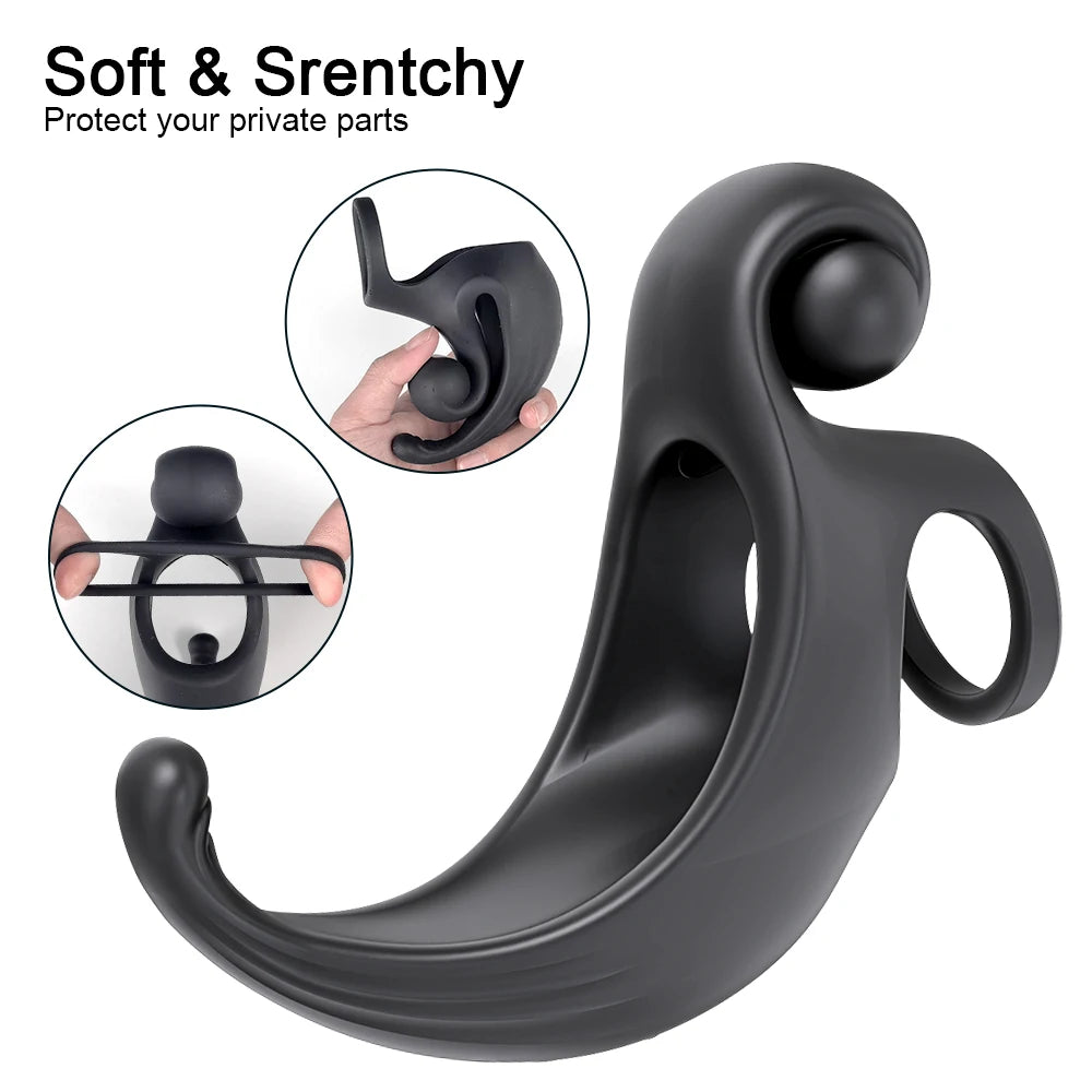 Vibrating Lock Ring With Remote Control Clitoris Stimulation