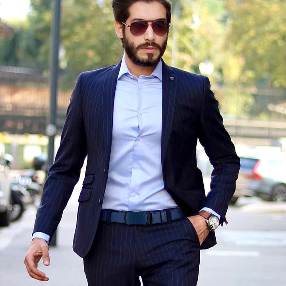 Mens High Quality Adjustable Fashion Belts With Automatic Buckle