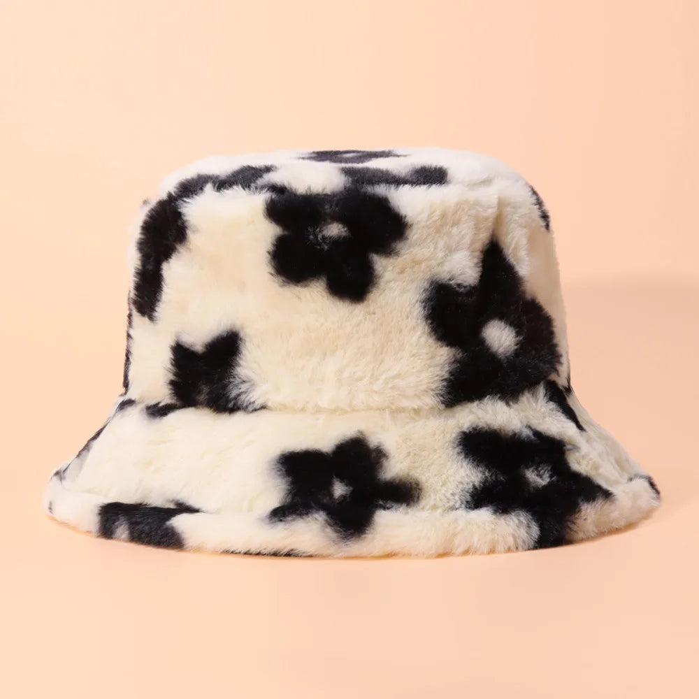 Flower Power Fluffy Bucket Fisherman Hat