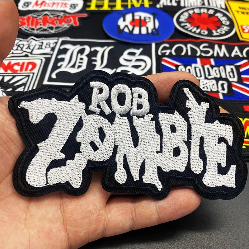 27Pcs Iron On Band Rock Music Badges/Patches For Clothes Jacket Jeans DIY Embroidered Patch