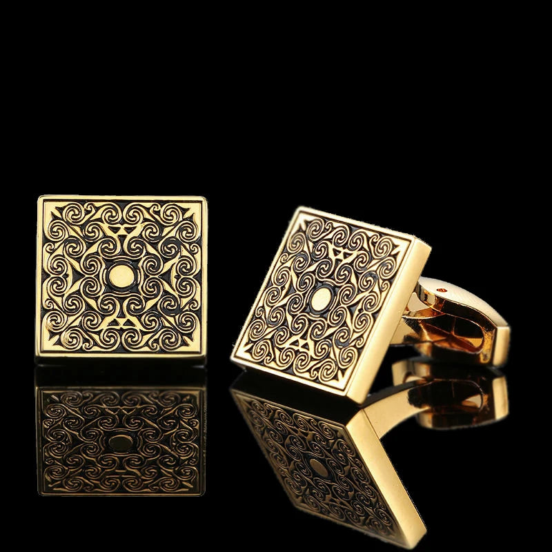 Retro Gold Color Cufflinks