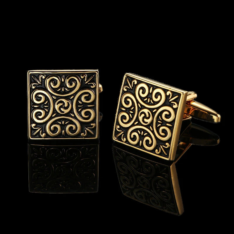 Retro Gold Color Cufflinks
