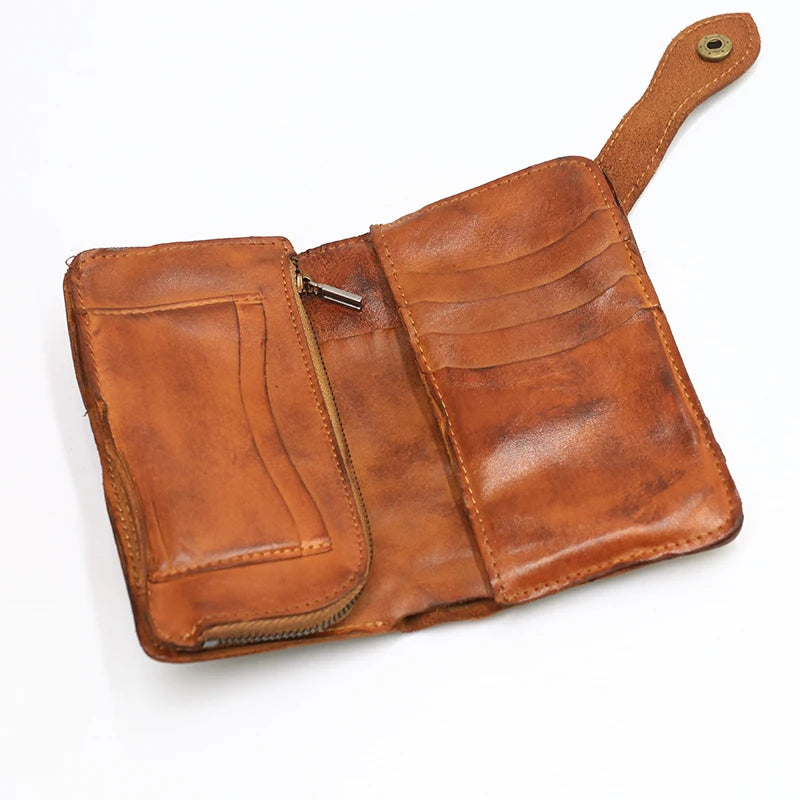 Genuine Leather Vintage Cowhide Large Capacity Wallet