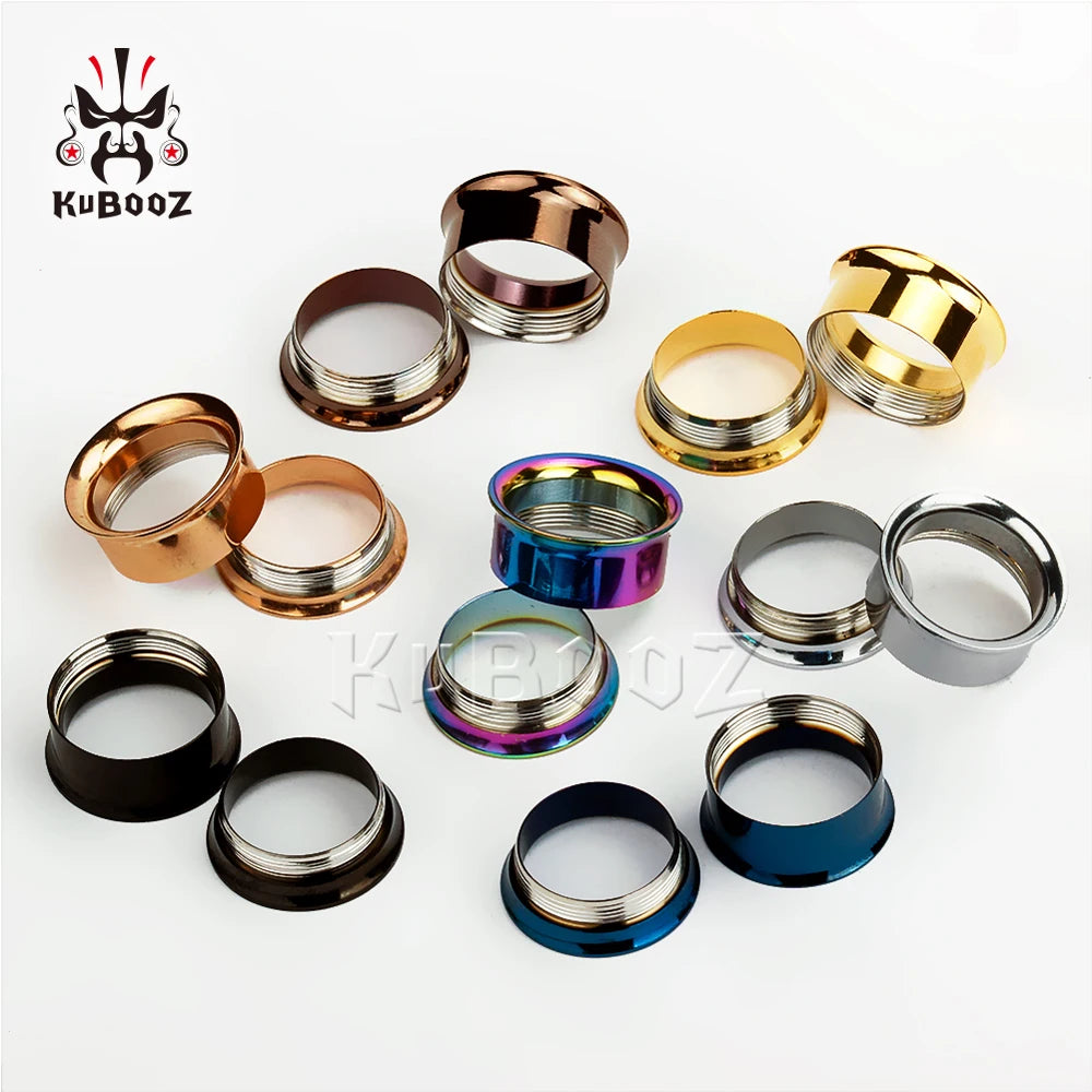 Stretch Stainless Steel Tunnel Ear Plugs 6-25mm