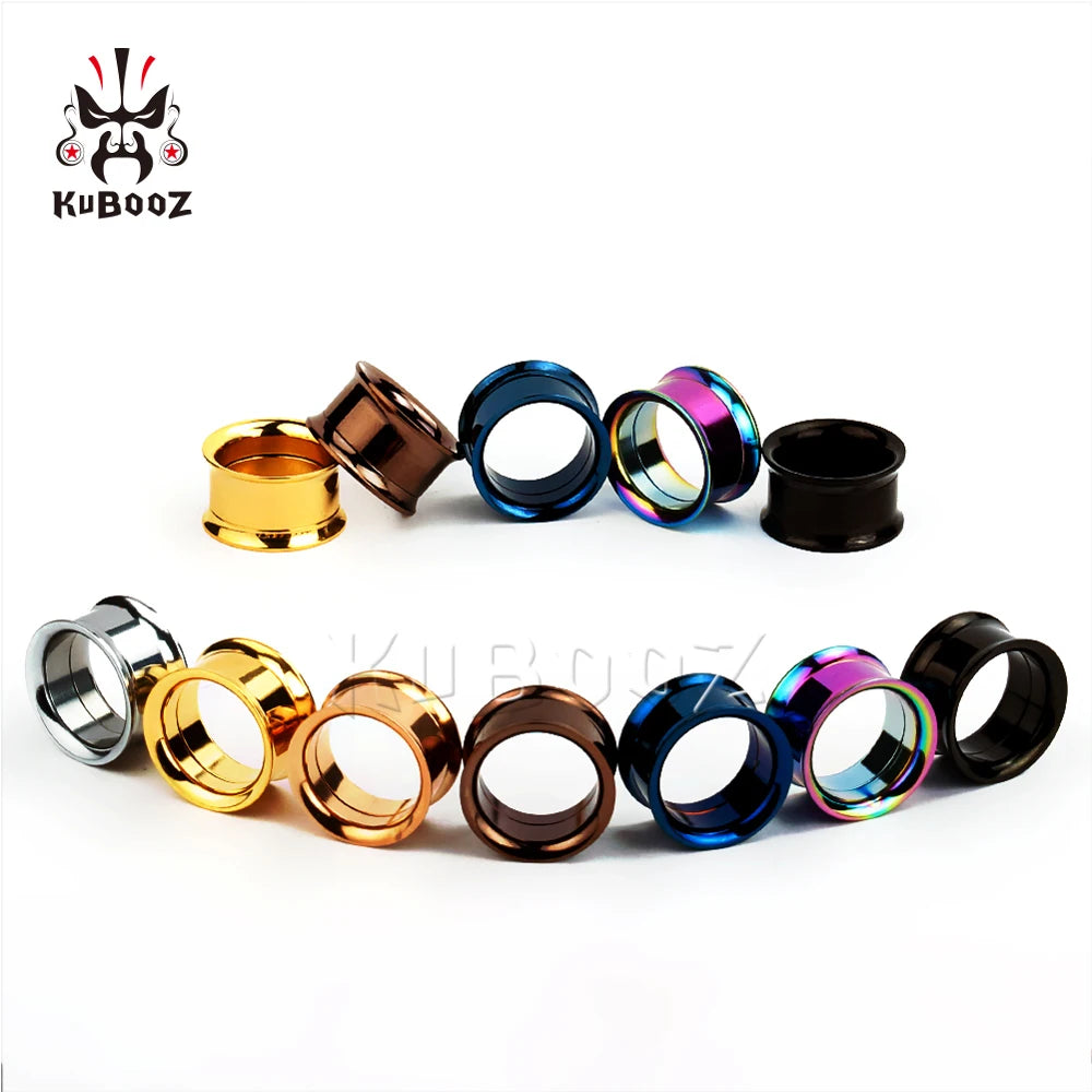 Stretch Stainless Steel Tunnel Ear Plugs 6-25mm
