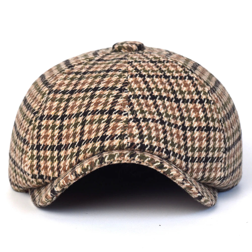 Vintage Plaid Newsboy Ivy Caps