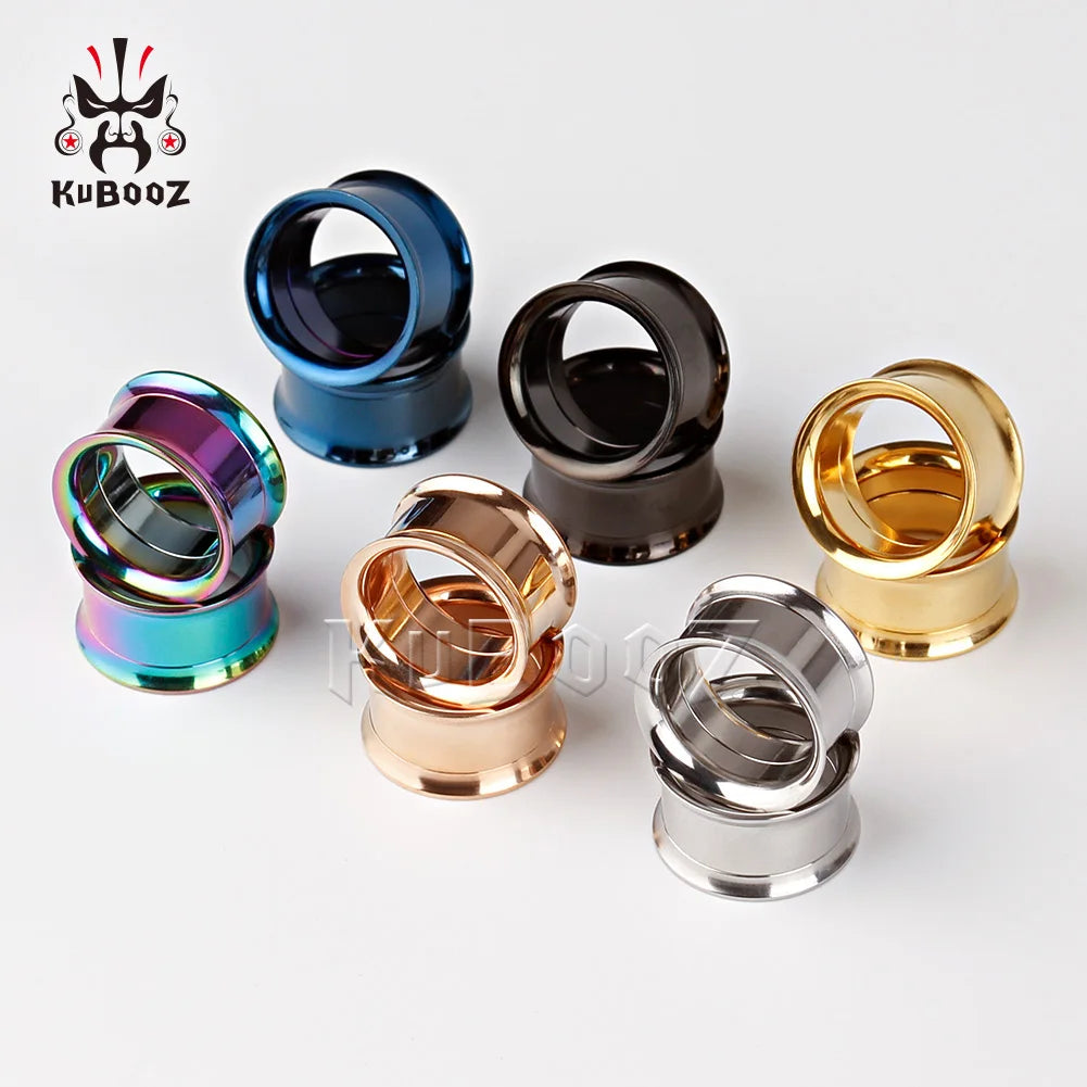 Stretch Stainless Steel Tunnel Ear Plugs 6-25mm