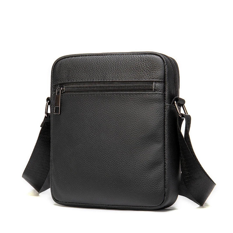 Men's Solid Small Casual Crossbody Bag