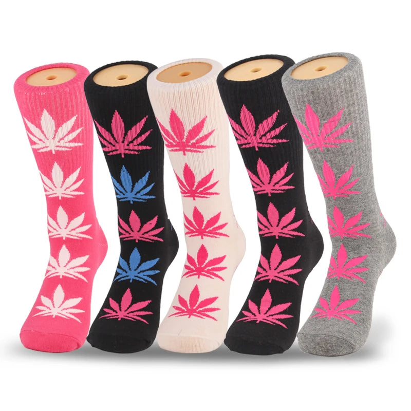 5 Pair Men's Fashion Business Hemp Cotton Socks Street Fashion Skateboard Socks