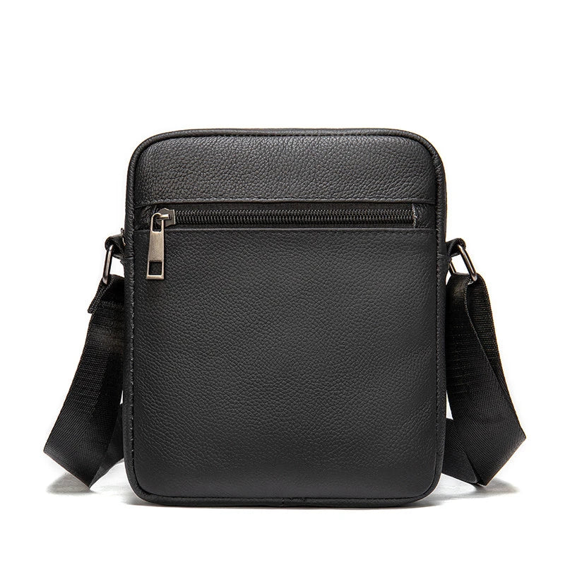 Men's Solid Small Casual Crossbody Bag