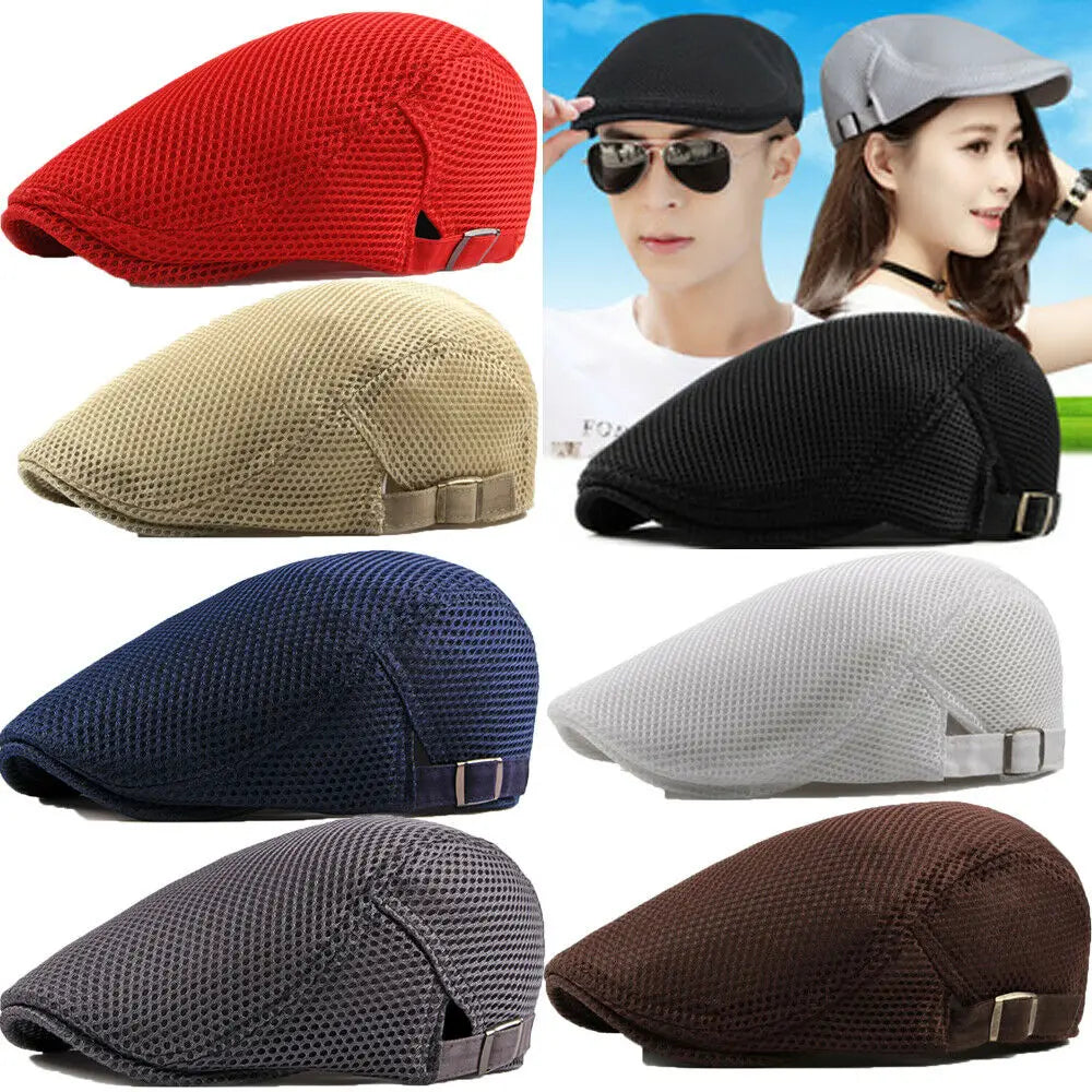 Men's Mesh Flat Cap