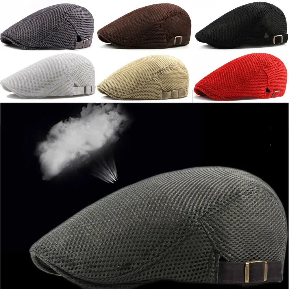 Men's Mesh Flat Cap