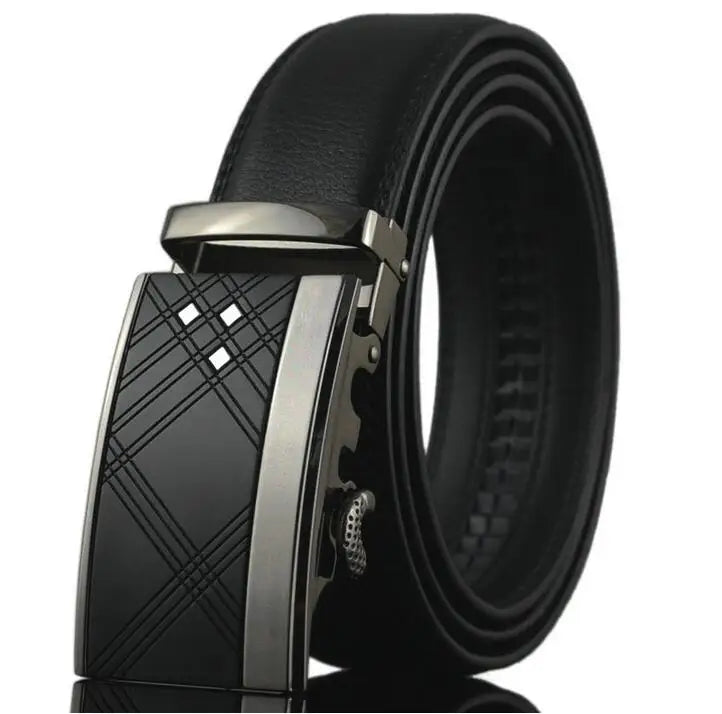 Men's High Quality Split Leather Belt With Fashion Automatic Buckle