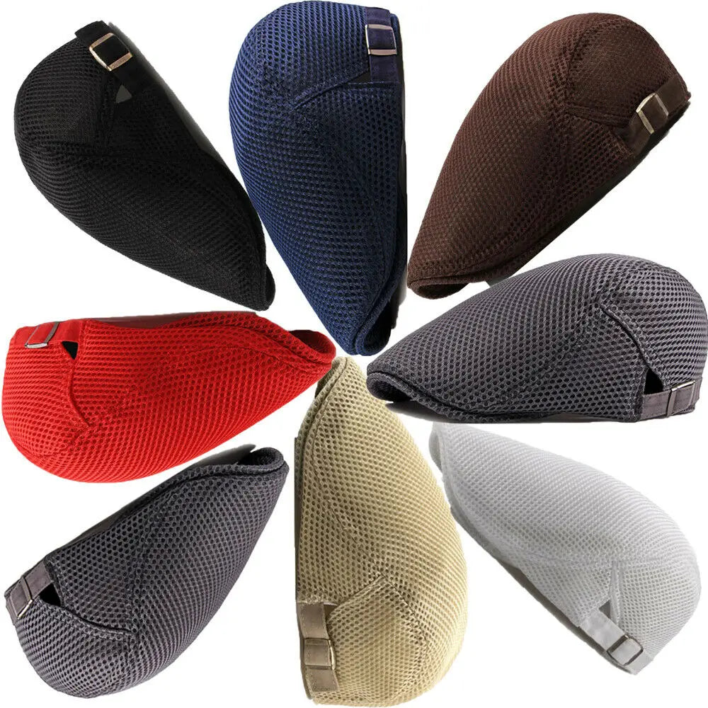 Men's Mesh Flat Cap