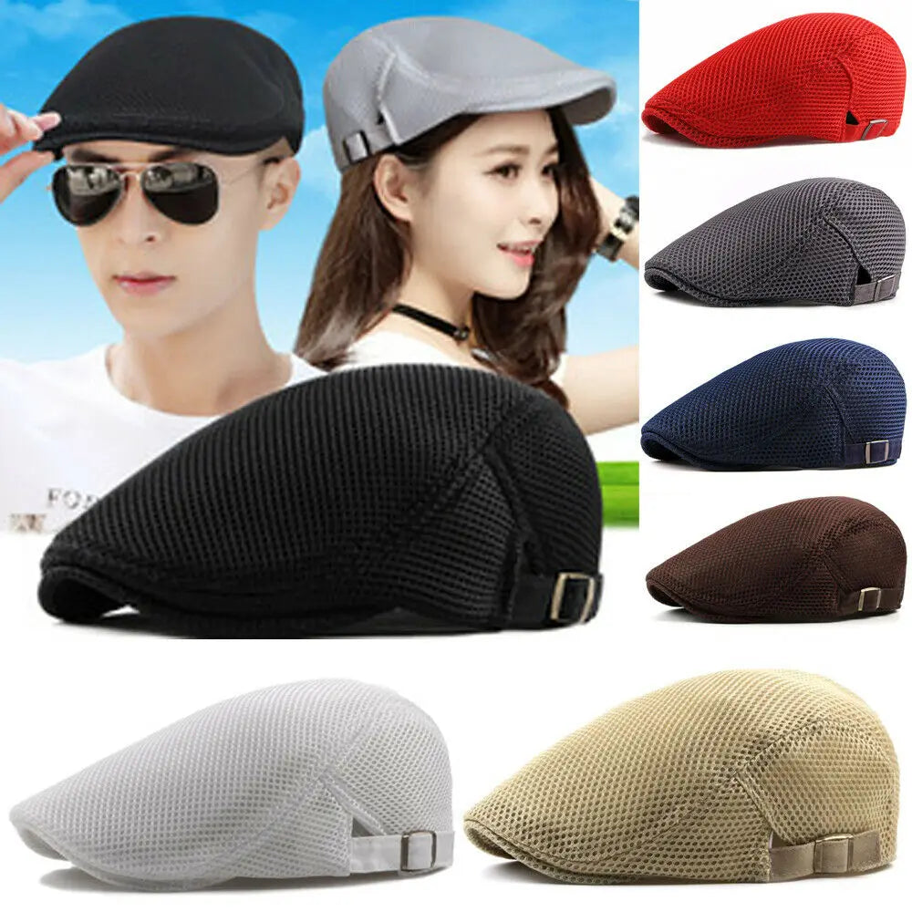 Men's Mesh Flat Cap