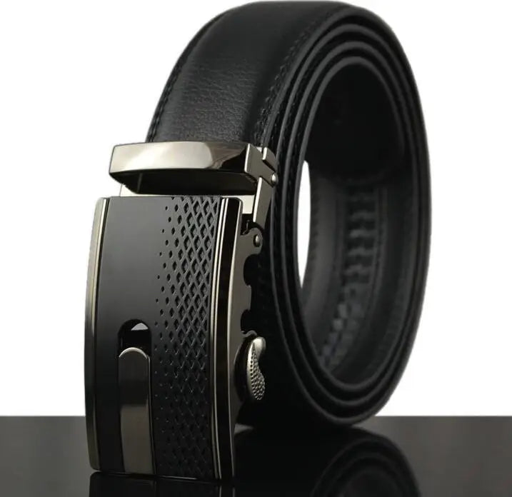 Men's High Quality Split Leather Belt With Fashion Automatic Buckle