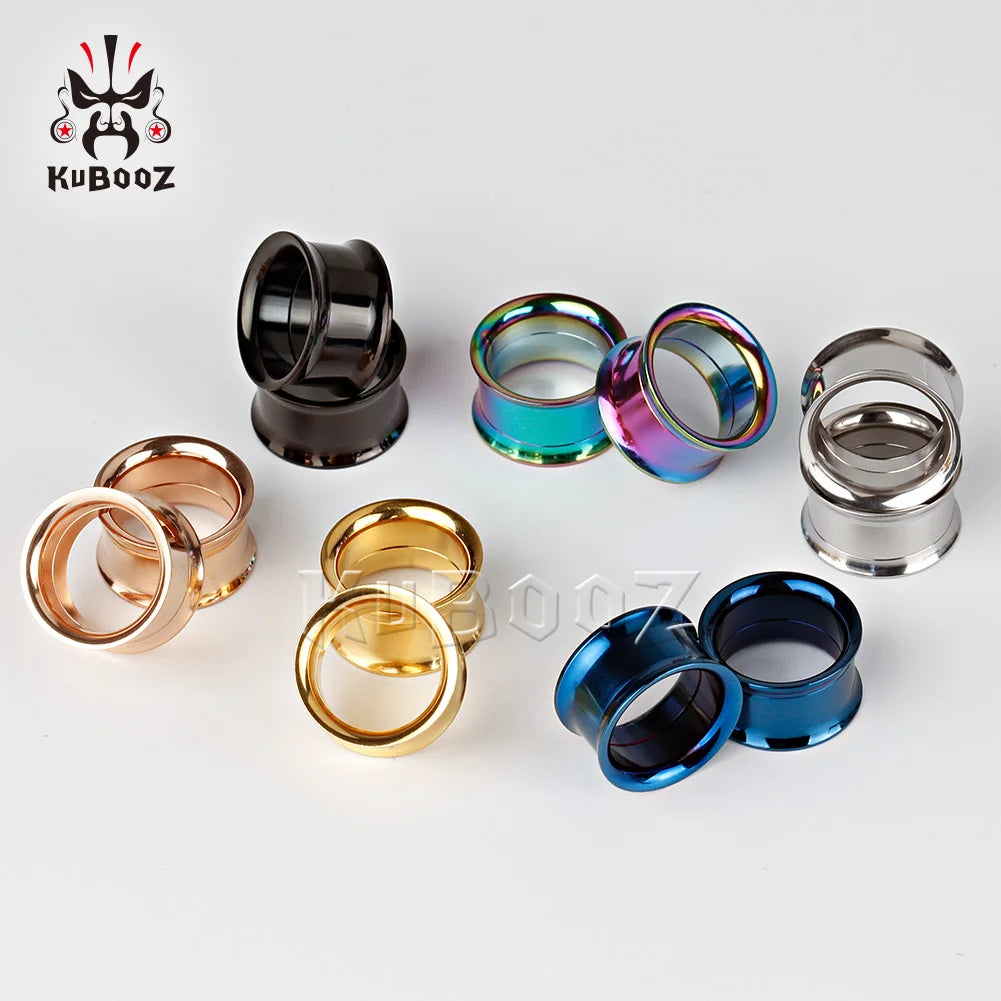 Stretch Stainless Steel Tunnel Ear Plugs 6-25mm
