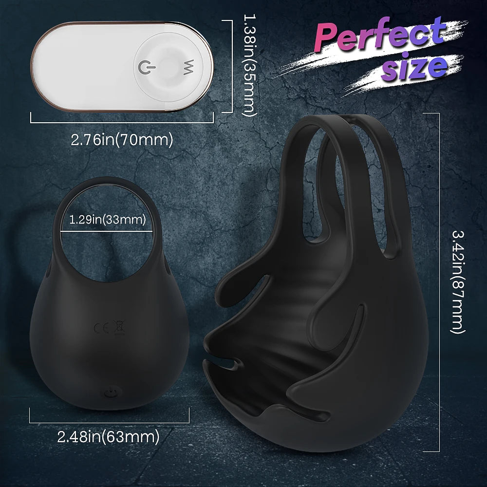 Lock Ring Wireless Remote Testicle Massager