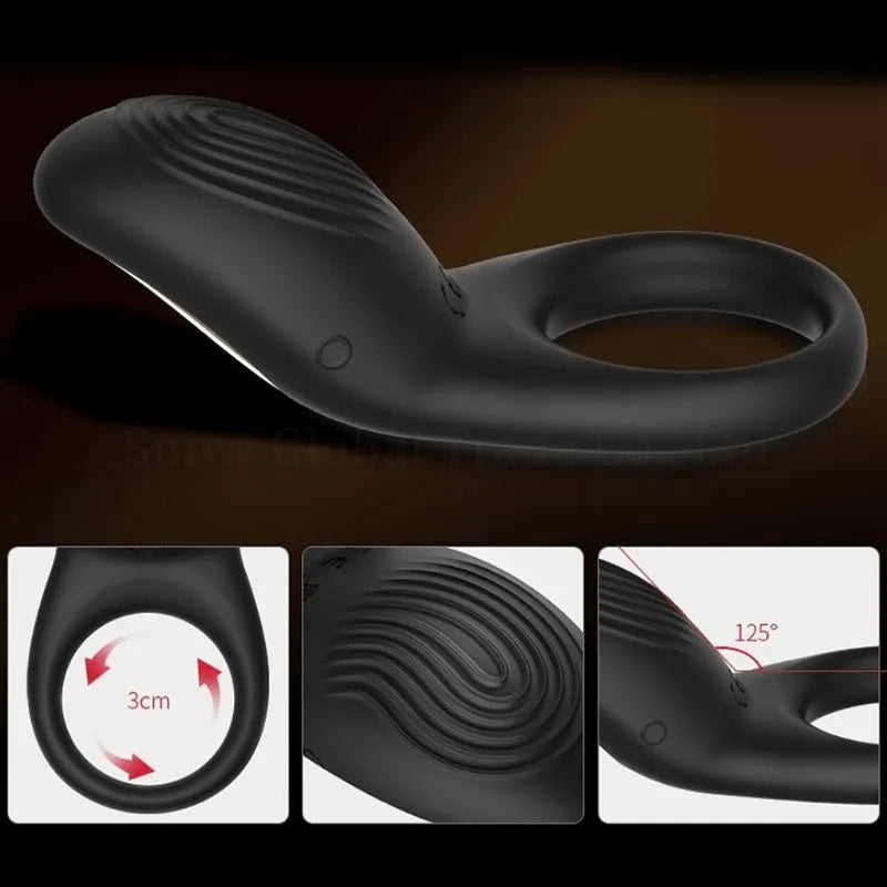 Silicone Vibrating Lock Ring With 8 Functions